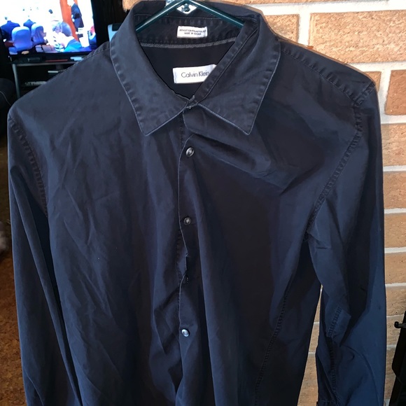 Calvin Klein black dress shirt size medium - Picture 1 of 3